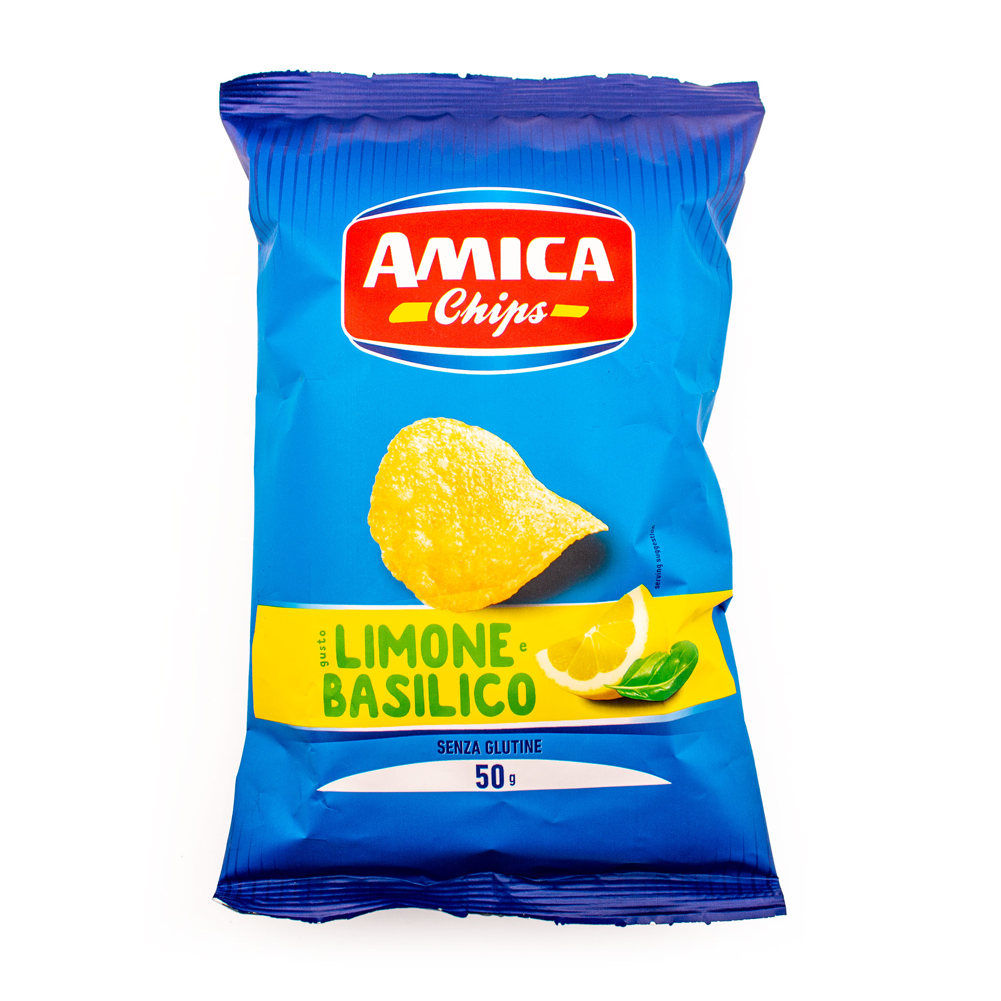 Чипсы картофельные со вкусом лимона и базилика, AMICA CHIPS, 0,05 кг купить  с доставкой на дом