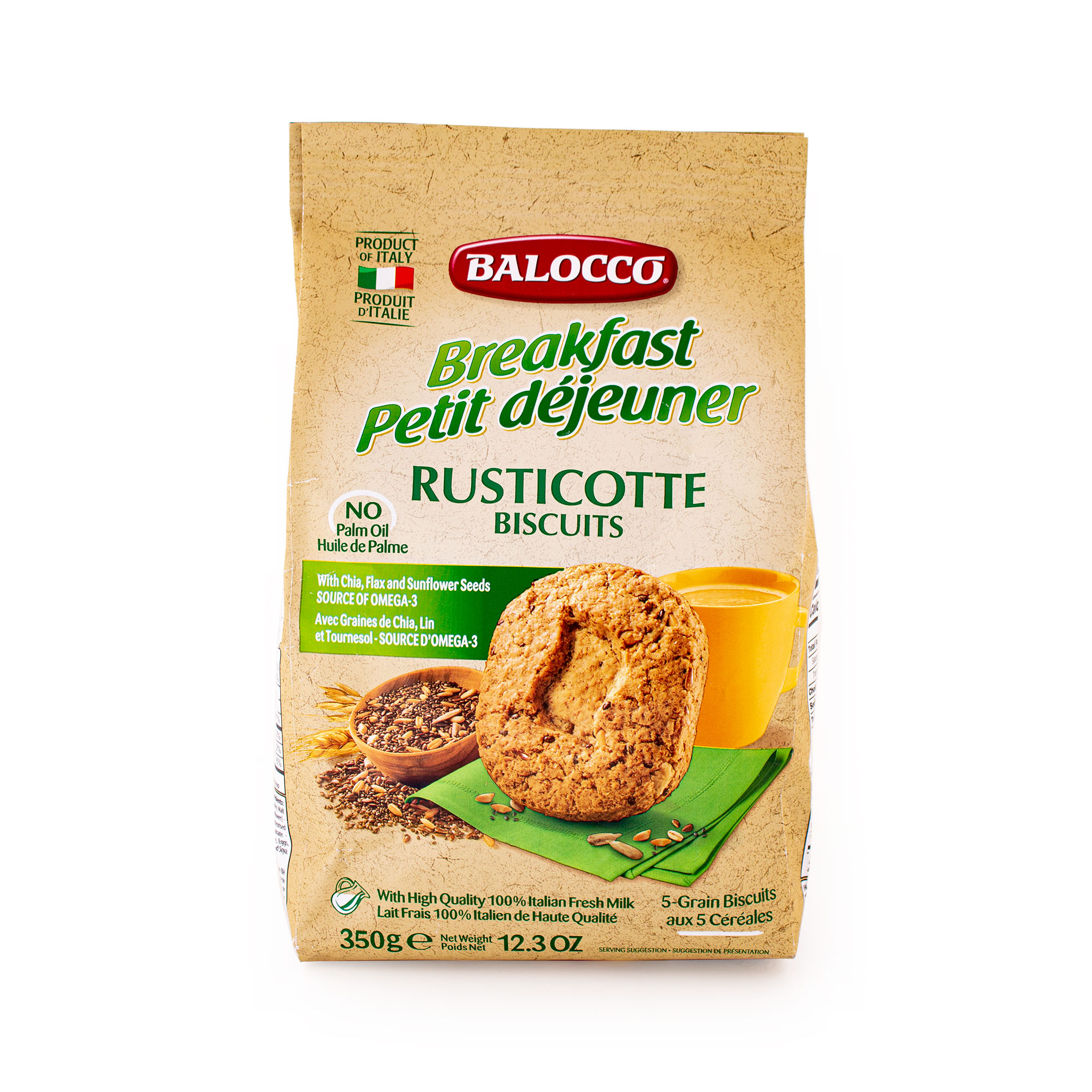 Печенье с пятью злаками RUSTICOTTE, BALOCCO, 0,350 кг купить с доставкой на  дом