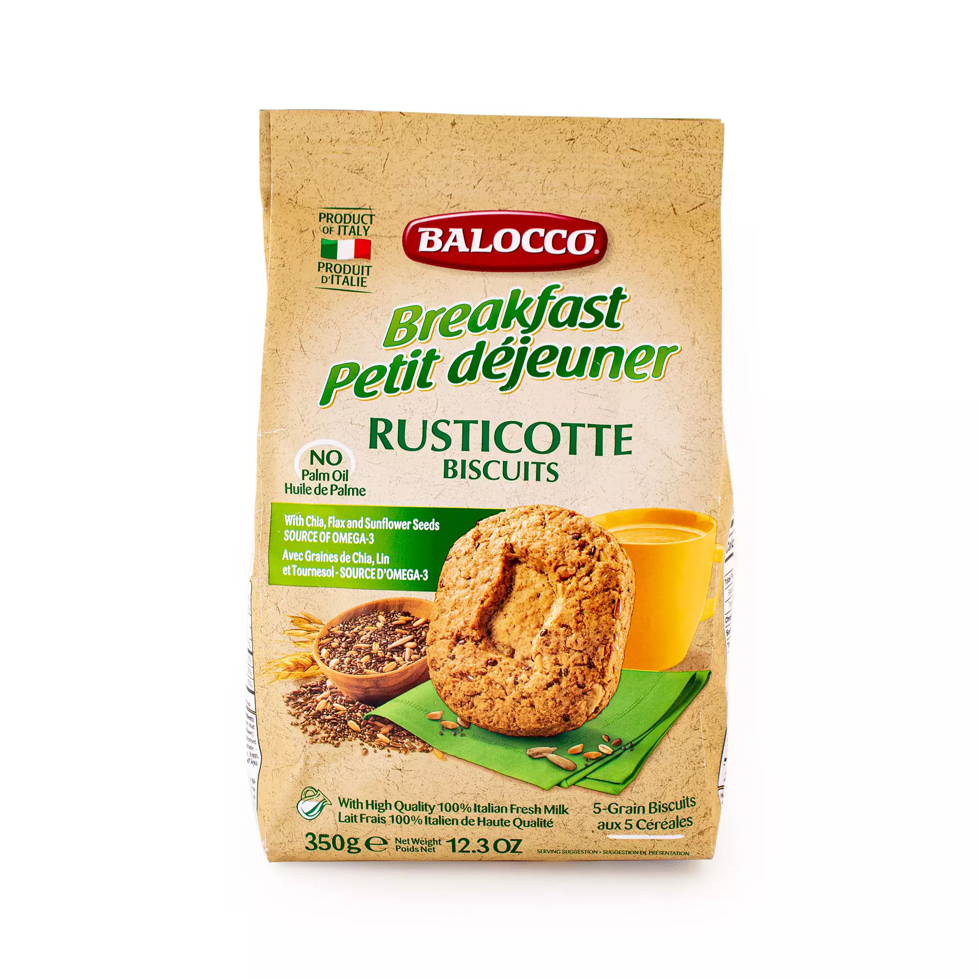 Печенье с пятью злаками RUSTICOTTE, BALOCCO, 0,350 кг купить с доставкой на  дом