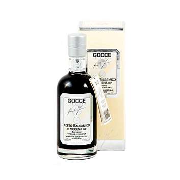 Уксус бальзамический из Модены IGP GOCCE, выдержка 2 года, кислотность 6%, J0100, 0,25 л (бежевая коробка)