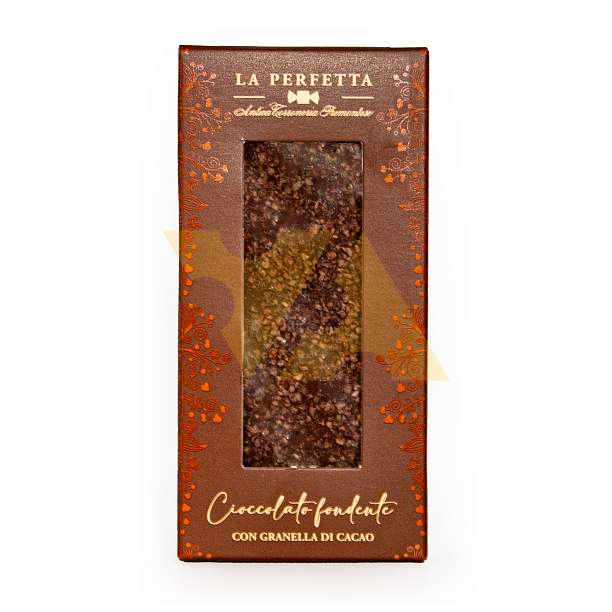 Шоколад темный 70% с кусочками какао "LA PERFETTA", плитка, ANTICA TORRONERIA PIEMONTESE, 0,085 кг (карт/кор)  Antica Torroneria Piemontese Италия