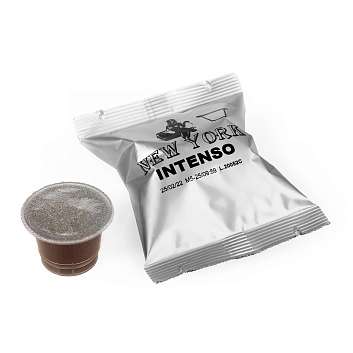 Кофе в капсулах INTENSO, 100 капсул по 5 гр., для машин NESPRESSO, NEW YORK, 0,500 кг (карт/кор)