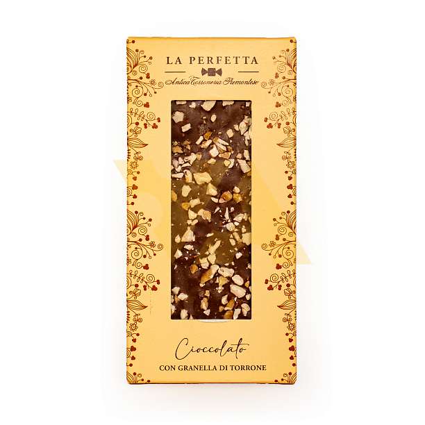 Шоколад молочный с кусочками нуги LA PERFETTA, плитка, ANTICA TORRONERIA PIEMONTESE, 0,085 кг (карт/кор)  Antica Torroneria Piemontese Италия