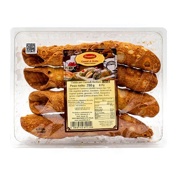 Канноли (трубочки) сицилийские большие, 8 шт в коробке, PENNISI, 0,250 кг  Dolciaria Pennisi Италия