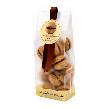 Печенье I BACI DI DAMA с начинкой из горького шоколада, ANTICA TORRONERIA PIEMONTESE, 0,200 кг (пл/пак)