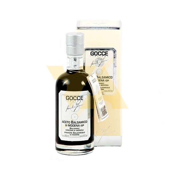 Уксус бальзамический из Модены IGP GOCCE, выдержка 2 года, кислотность 6%, J0100, 0,25 л (бежевая коробка)  Acetaia Leonardi Италия