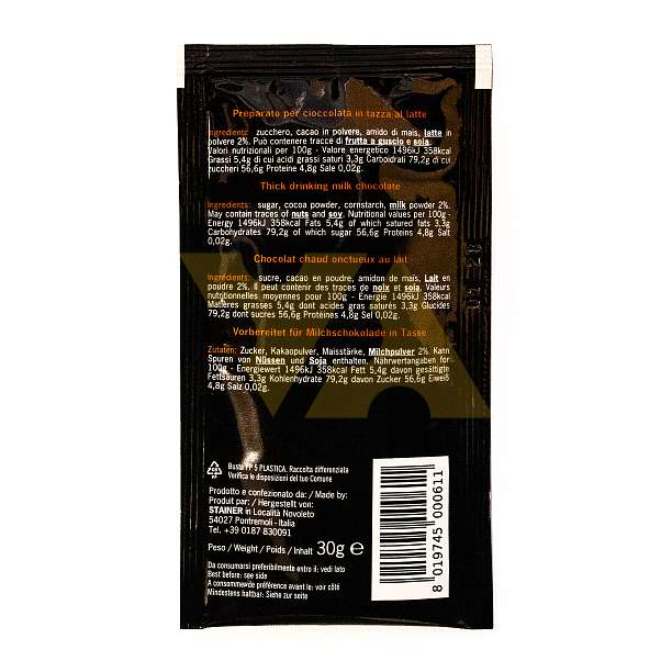 Основа 1602 для приготовления горячего молочного шоколада LATTE, STAINER, 0,03 кг 0.03 кг. ANDREA STAINER Италия
