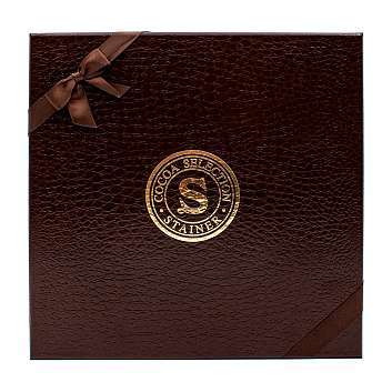 4085В Пралине ассорти COCOA SELECTION, STAINER, 0,250 кг (коричневая коробка с лентами)