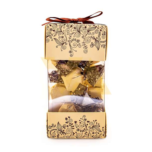 Конфеты Трюфели Дольче 0103 БАШЕНКА, ANTICA TORRONERIA PIEMONTESE, 0,140 кг (карт/кор желтая башенка с окном)  Antica Torroneria Piemontese Италия