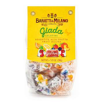 Мармелад фруктовый ассорти с фруктовым соком GIADA, 5869, 5 вкусов, BARATTI&MILANO, 0,200 кг (пл/пак)