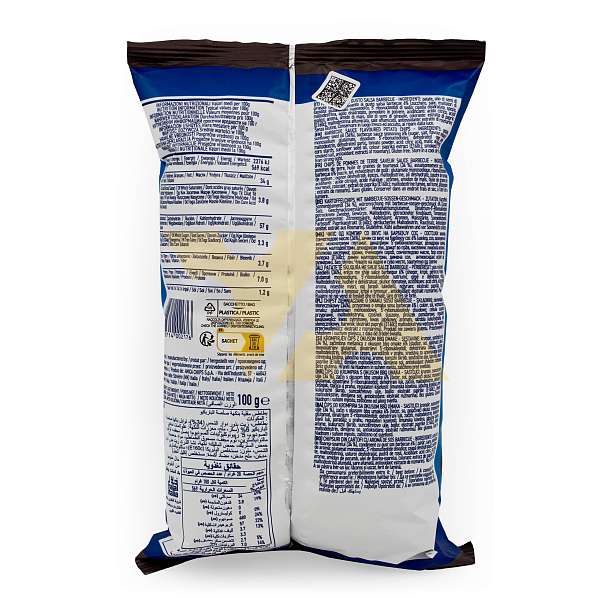 Чипсы картофельные со вкусом соуса барбекю B.B.Q., AMICA CHIPS, 0,100 кг 0.1 кг. Amica Chips Италия
