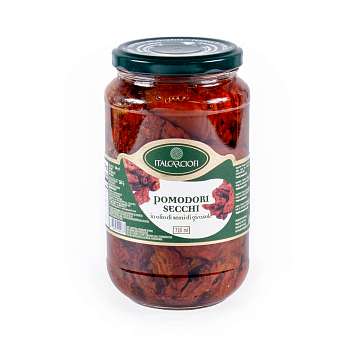 Томаты сушеные в подсолнечном масле, ITALCARCIOFI, 0,68 кг/0,32 кг/0,72 л (ст/б)