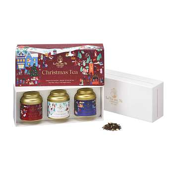 Набор трех видов чая CHRISTMAS TEA, LA VIA DEL TE, 0,120 кг (ж/б в подарочной коробке)