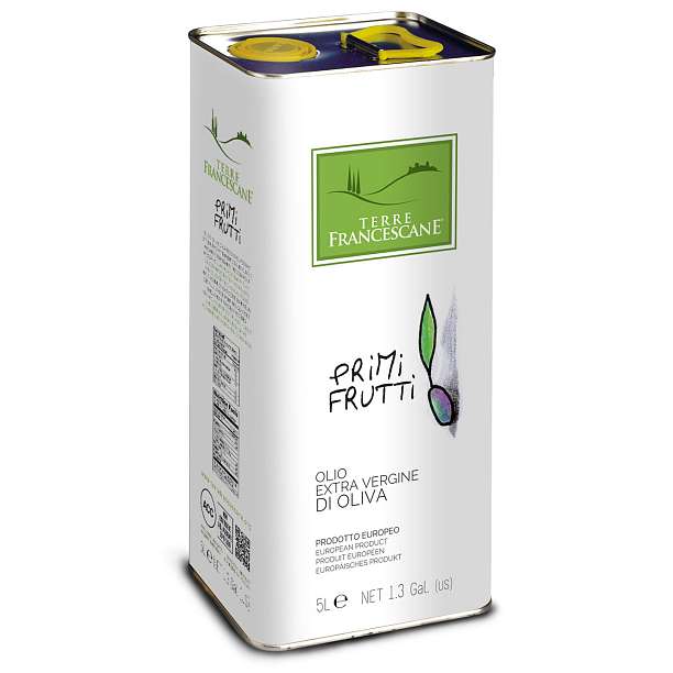 Масло оливковое первого холодного отжима PRIMI FRUTTI TERRE FRANCESCANE, CUFROL, 5 л (ж/б)  CUFROL S.r.L. Италия