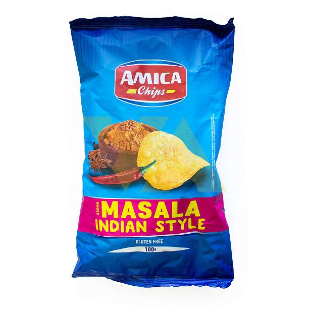 Чипсы картофельные со вкусом индийской смеси специй Масала, AMICA CHIPS, 0,100 кг  Amica Chips Италия