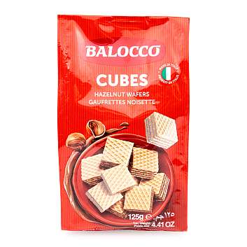 Вафли с ореховым кремом, миникубики, BALOCCO, 0,125 кг
