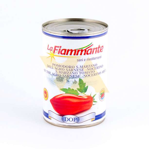 Томаты очищенные Сан-Марцано DELL'AGRO SARNESE NOCERINO DOP LA FIAMMANTE, ICAB, 0,4 кг/0,26 кг/0,425 л (ж/б) 0.4 кг. La Fiammante Италия