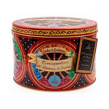 Панеттоне шоколадный с цукатами из сицилийского апельсина CIOCCOPANETTONE, DOLCE&GABBANA, 1 кг (ж/б)