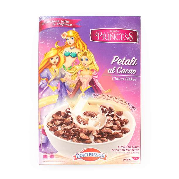 Сухой завтрак хлопья из неочищенного зерна с какао PRINCESS (Принцесса), CEREALITALIA, 0,300 кг (карт/кор)  Cerealitalia Италия