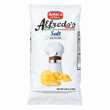 Чипсы картофельные с солью, ALFREDO\'S, ТМ AMICA CHIPS, 0,130 кг