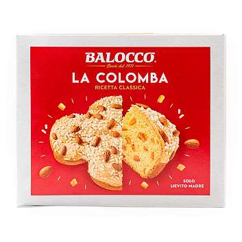 Коломба классическая, кулич с апельсиновыми цукатами, BALOCCO, 0,700 кг (карт/кор)