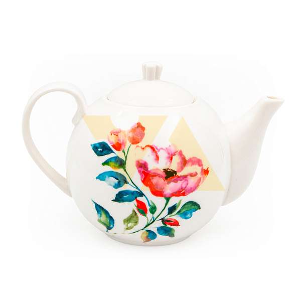 Чайник из фарфора Синие цветы (BLUE FLOWERS) в картоннй коробке 600 мл REGINADIFIORI REGINADIFIORI Италия
