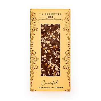 Шоколад молочный с кусочками нуги LA PERFETTA, плитка, ANTICA TORRONERIA PIEMONTESE, 0,085 кг (карт/кор)