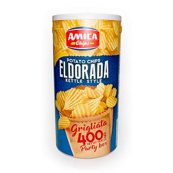 Чипсы картофельные рифленые ELDORADA, AMICA CHIPS, 0,400 кг (туба)