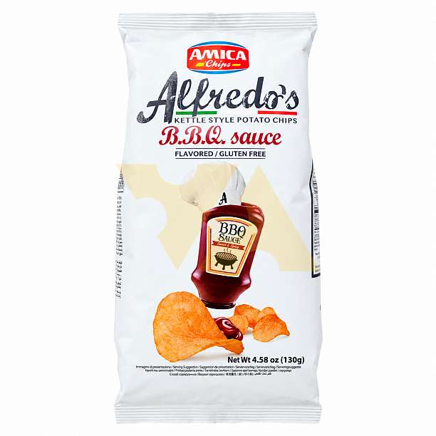 Чипсы картофельные со вкусом соуса барбекю ALFREDO'S, AMICA CHIPS, 0,130 кг  Amica Chips Италия