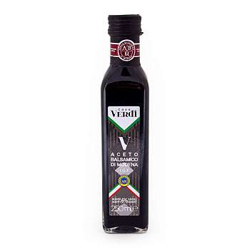 Уксус бальзамический из Модены IGP CASA VERDI, кислотность 6%, ARETINO, 0,25 л (ст/бут)