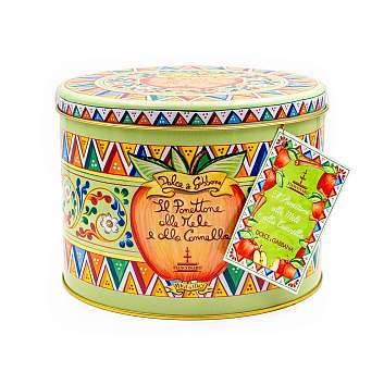 Панеттоне с засахаренным яблоком и корицей без изюма и цукатов DOLCE&GABBANA, 0,500 кг (ж/б)