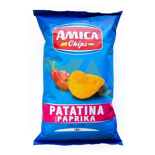 Чипсы картофельные со вкусом паприки PAPRIKA, AMICA CHIPS, 0,100 кг 0.1 кг. Amica Chips Италия