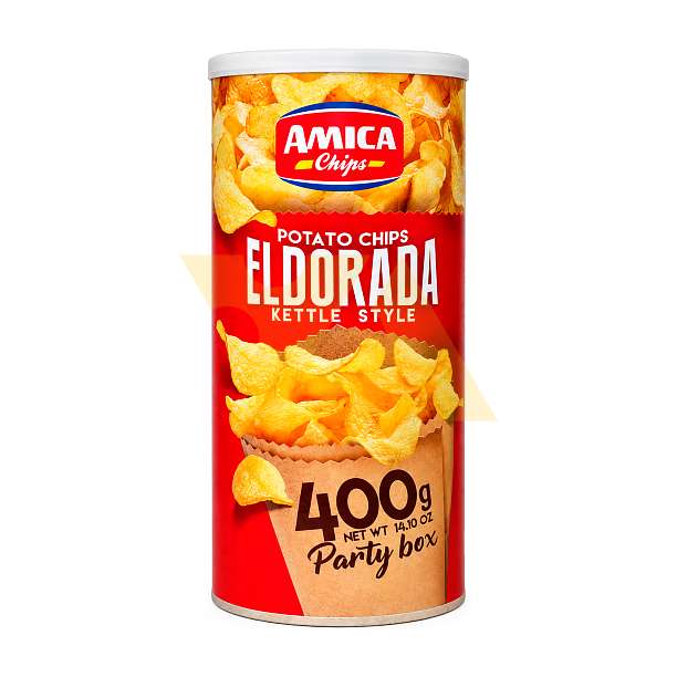 Чипсы картофельные традиционные ELDORADA, AMICA CHIPS, 0,400 кг (туба) 0.4 кг. Amica Chips Италия