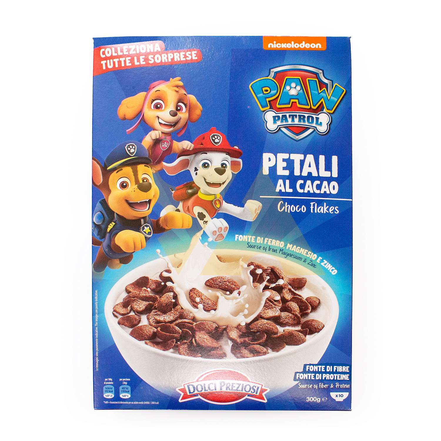 Сухой завтрак хлопья из неочищенного зерна с какао PAW PATROL (Щенячий  патруль), CEREALITALIA, 0,300 кг (карт/кор) купить с доставкой на дом