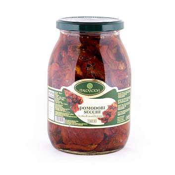 Томаты сушеные в подсолнечном масле, ITALCARCIOFI, 0,9 кг/0,43 кг/1,062 л (ст/б)
