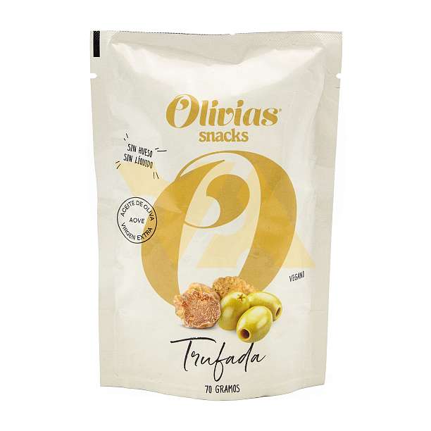 Оливки Гордаль с ароматом чёрного трюфеля «Снек Трюфель», OLIVIAS BY TAST, 0,070 кг (дойпак)  OLIVIAS BY TAST Испания