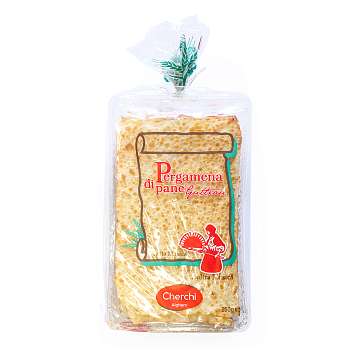 Хлебцы сардинские PERGAMENA DI PANE® Гуттиау с оливковым маслом, CHERCHI, 0,250 кг (пл/конт)