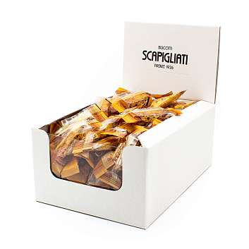 Кантуччини миндальные, SCAPIGLIATI, 1 кг (100 шт по 10 грамм) (карт/кор/дисплей)